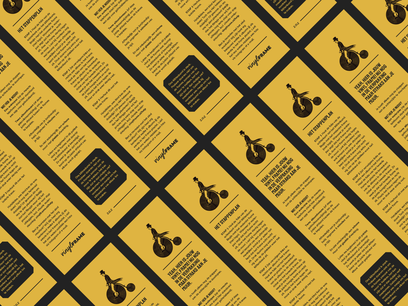 Flyers voor VinylFrame gemaakt door Sjoerd van Schagen