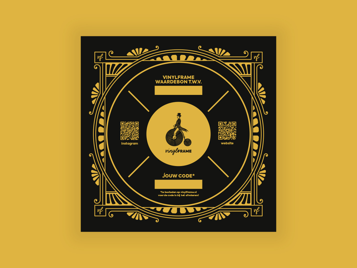 Waardebon voor VinylFrame gemaakt door Sjoerd van Schagen