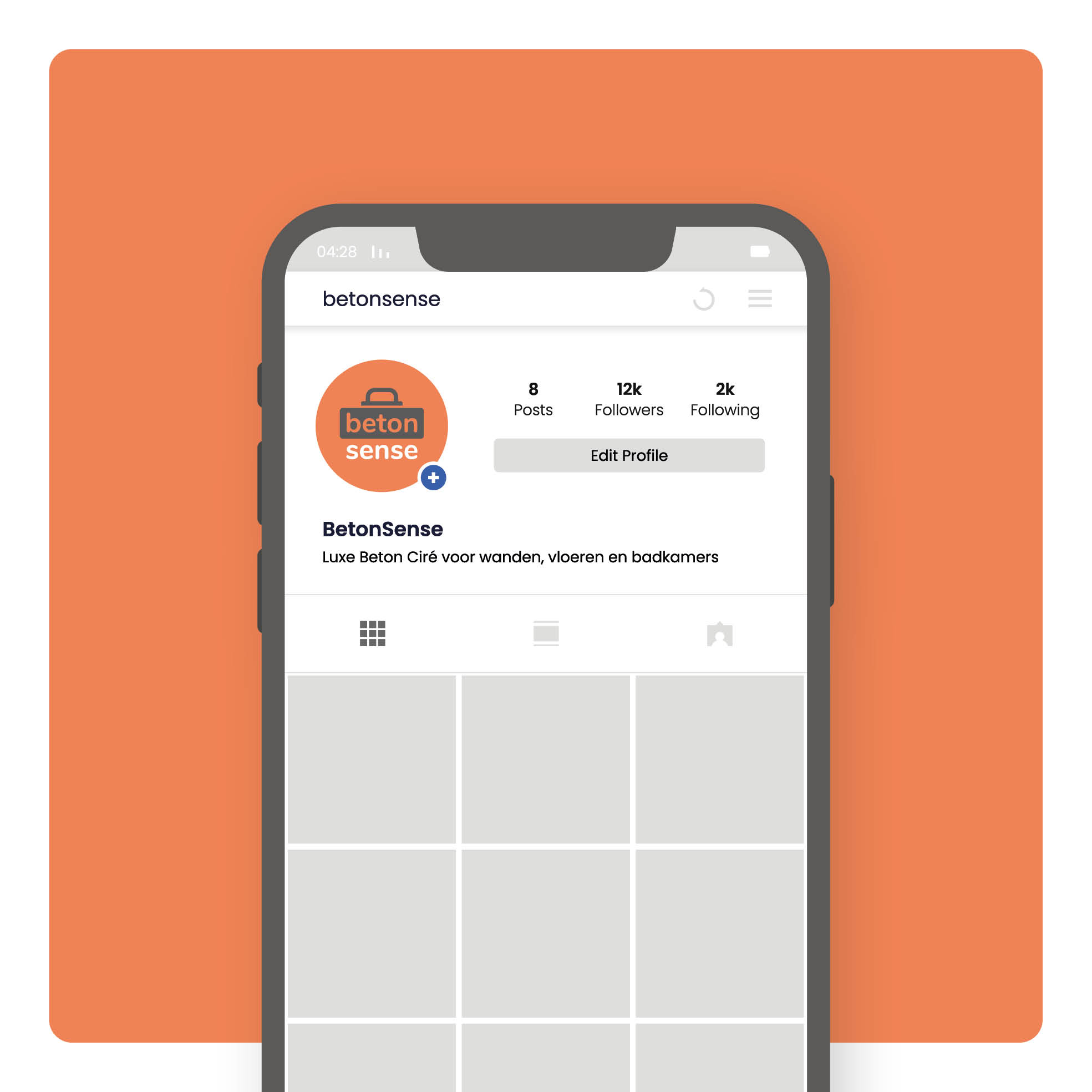 Logo Instagram voor BetonSense door Sjoerd van Schagen