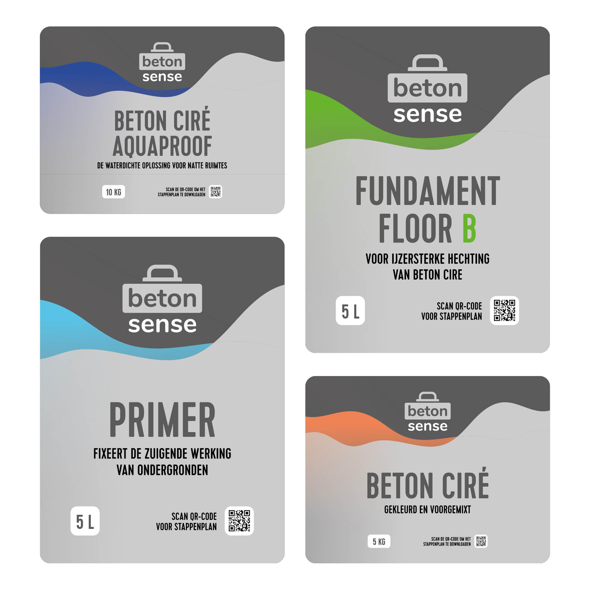 Productlabels voor BetonSense door Sjoerd van Schagen