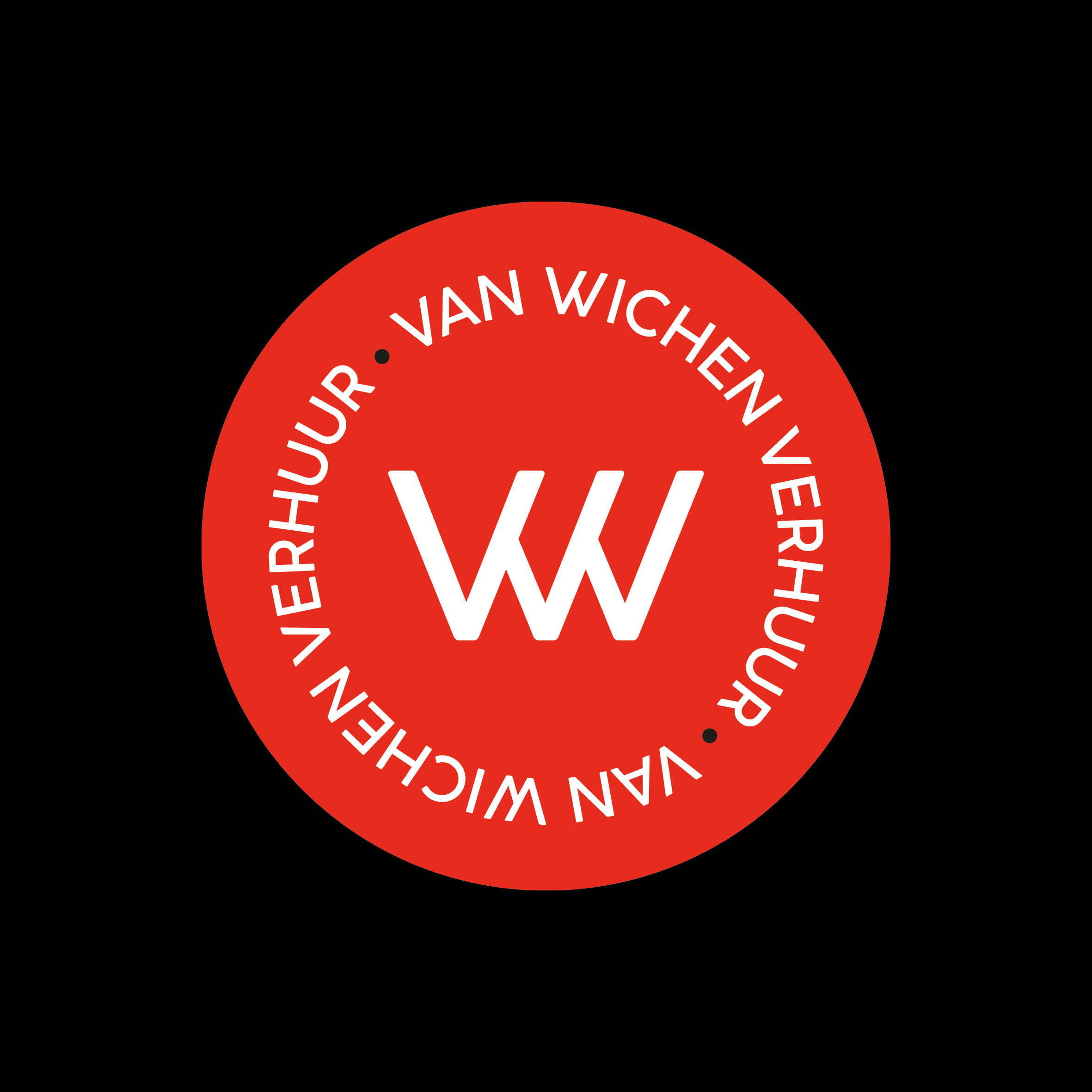 Rond logo voor van Wichen Verhuur door Sjoerd van Schagen